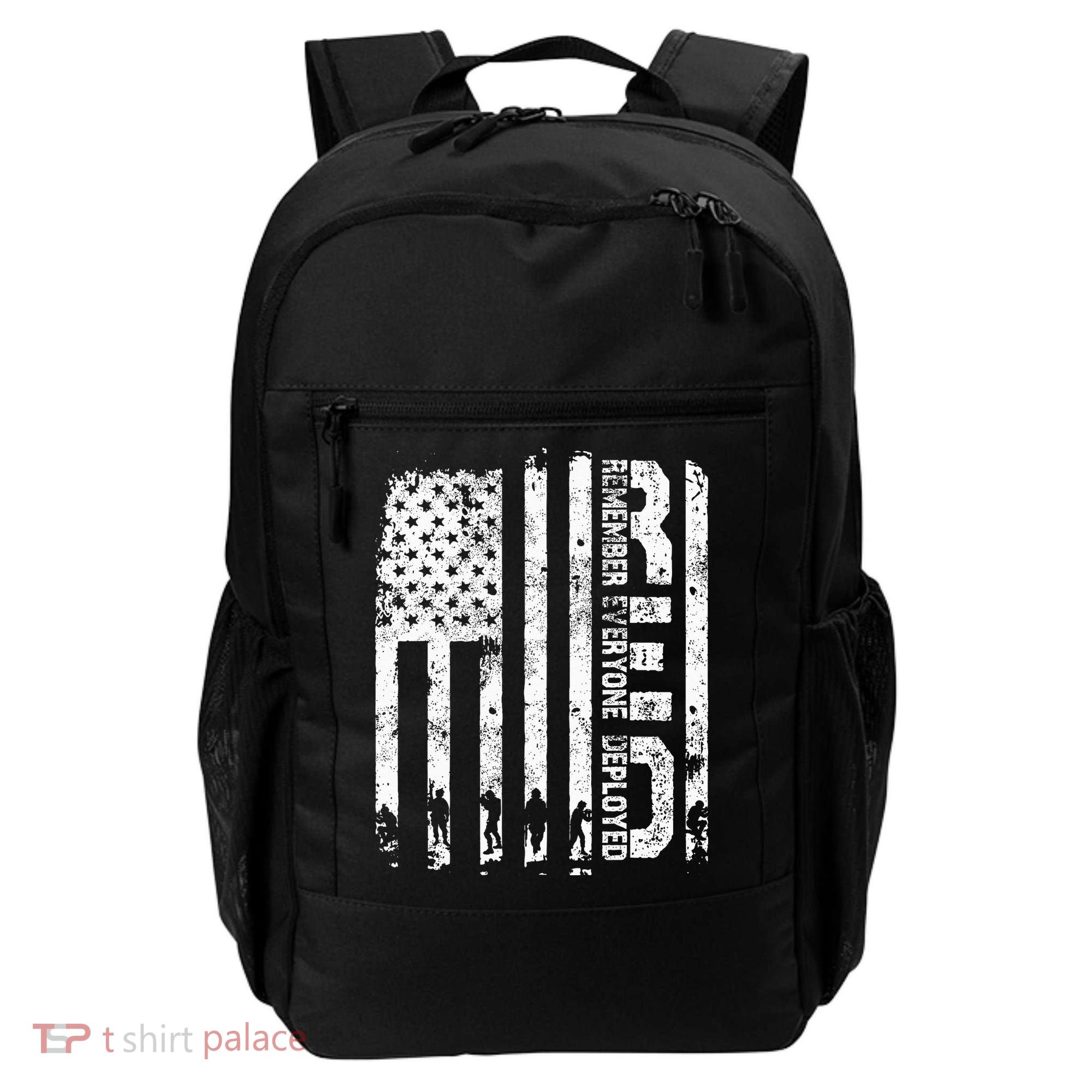 Red Friday Remember Everyone Deployed Military Wear RED Backpack