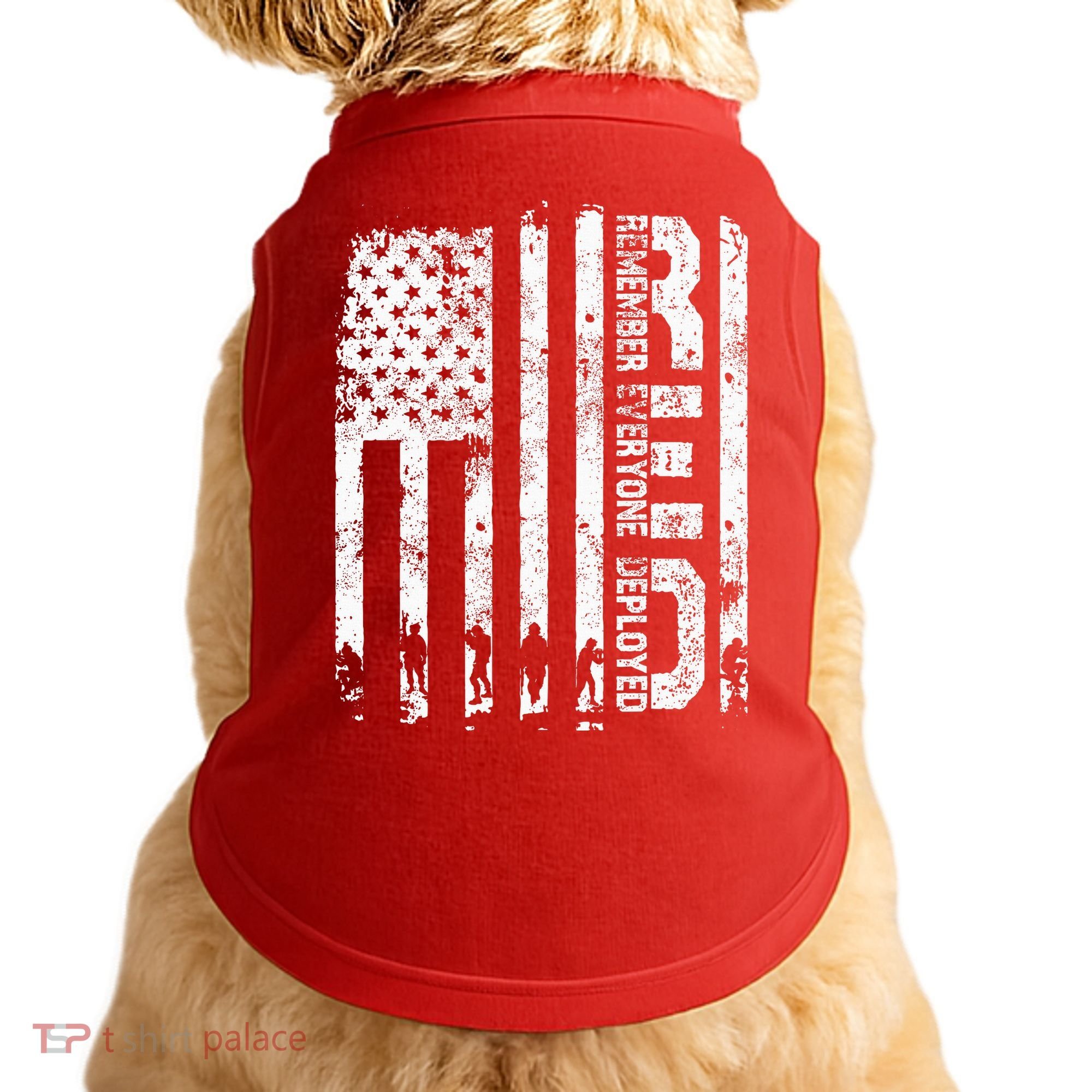Red Friday Remember Everyone Deployed Military Wear RED Doggie Tank