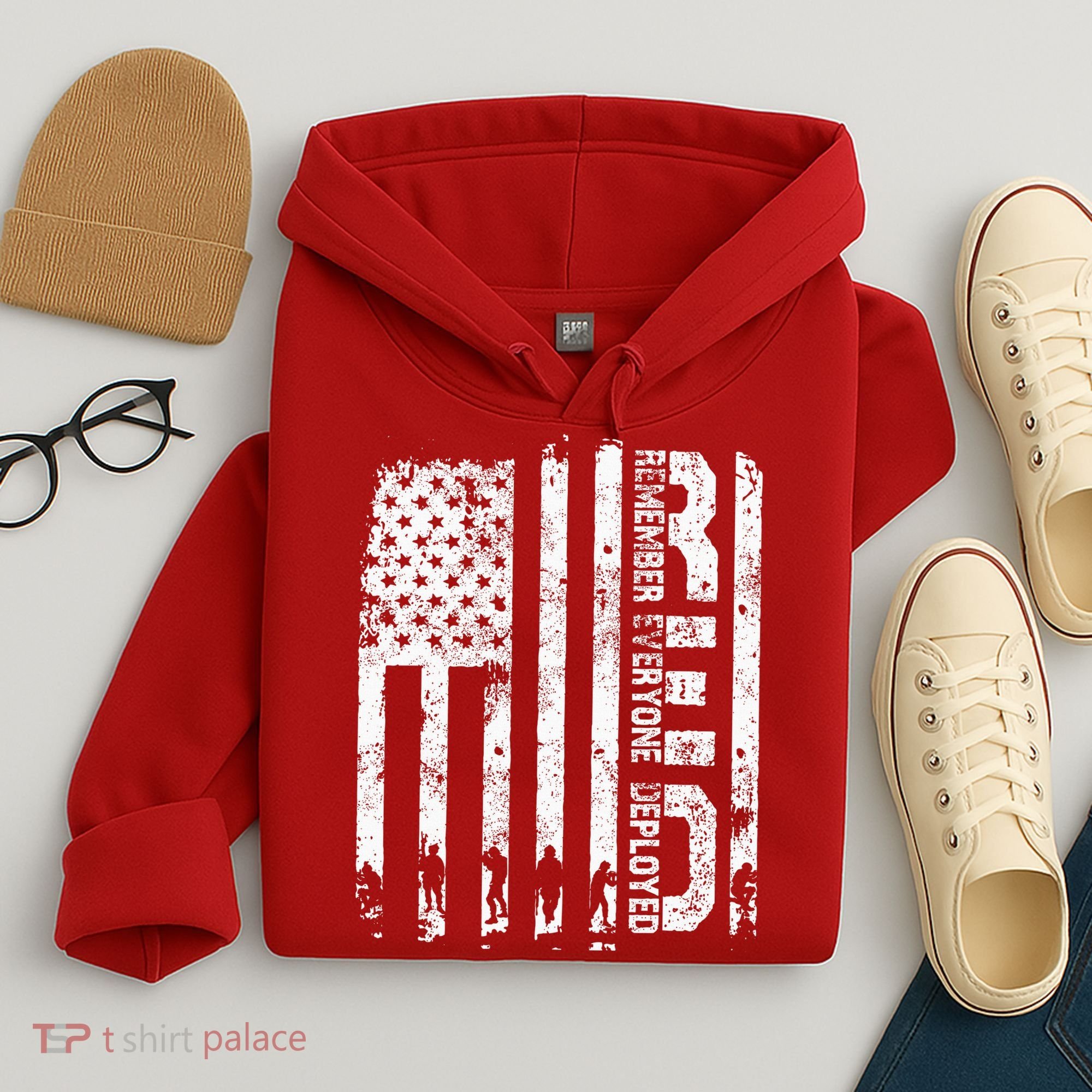 Red Friday Remember Everyone Deployed Military Wear RED Hoodie