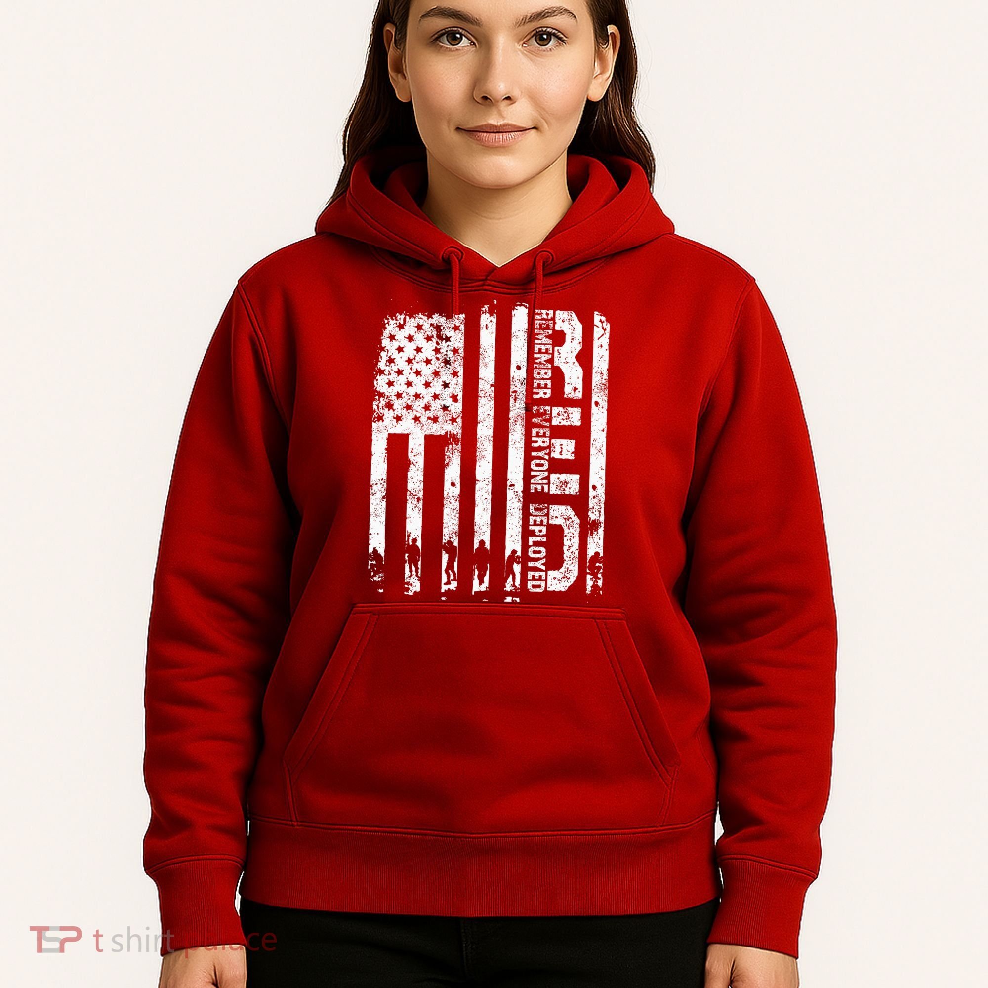 Red Friday Remember Everyone Deployed Military Wear RED Hoodie