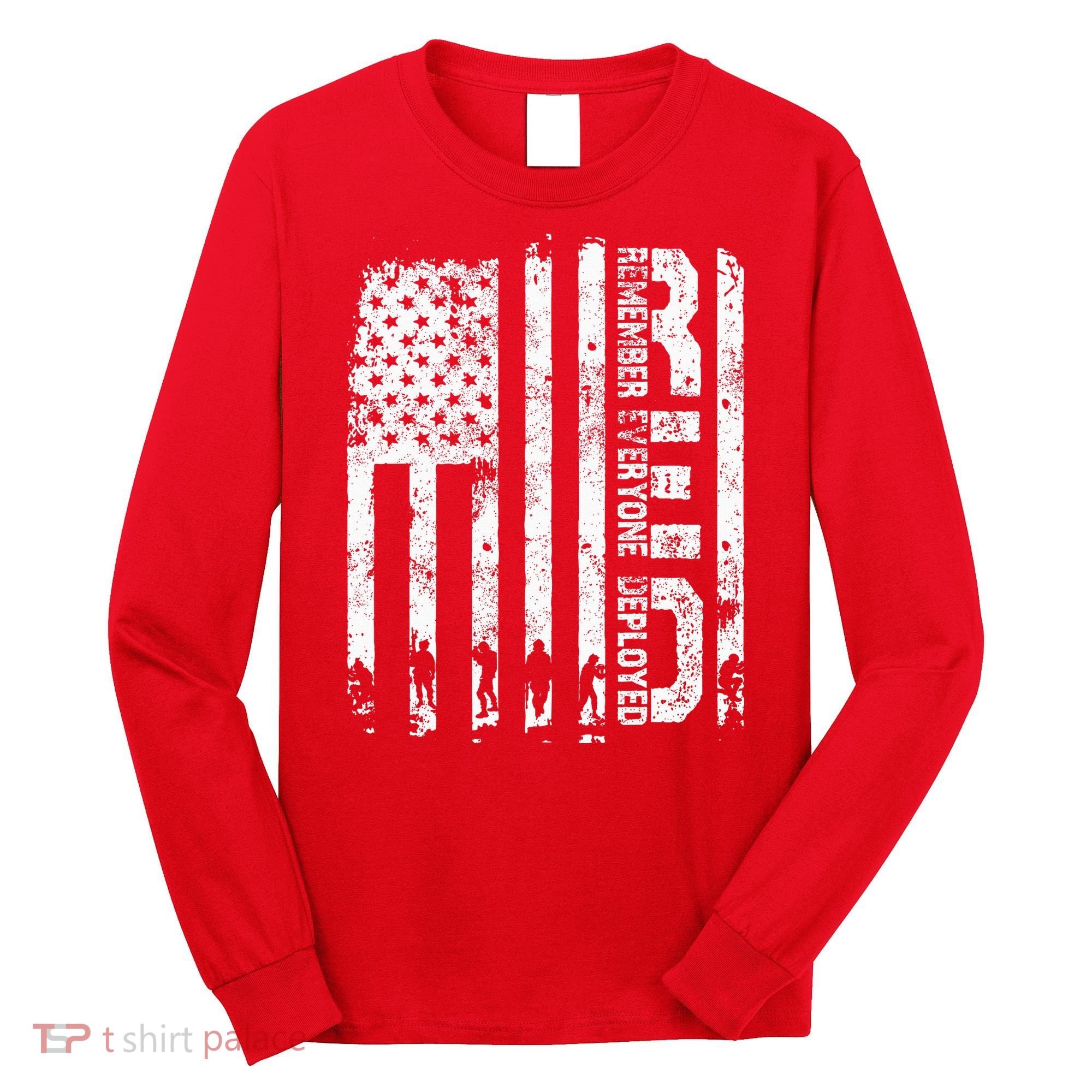 Red Friday Remember Everyone Deployed Military Wear RED Long Sleeve Shirt
