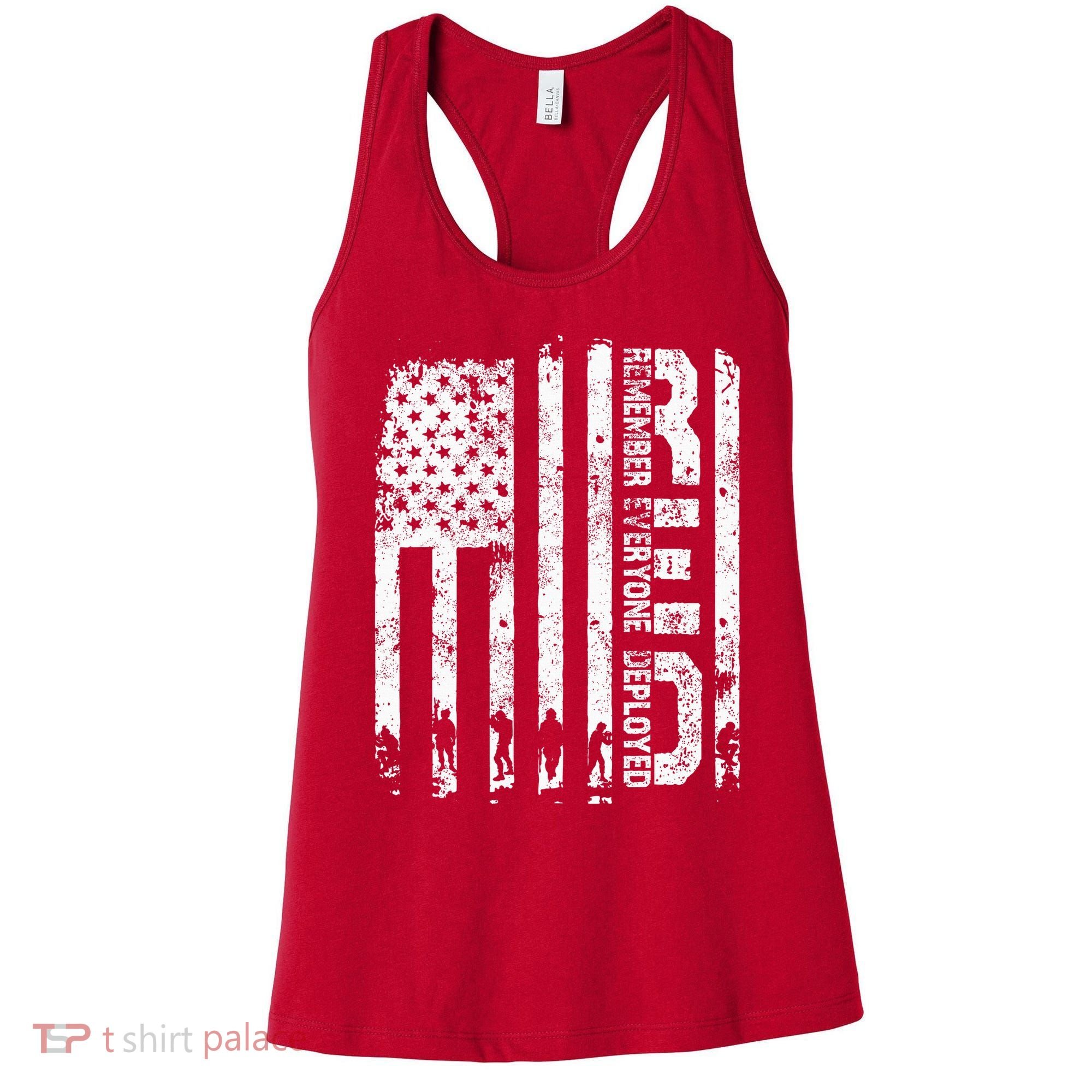 Red Friday Remember Everyone Deployed Military Wear RED Women's Tank Top