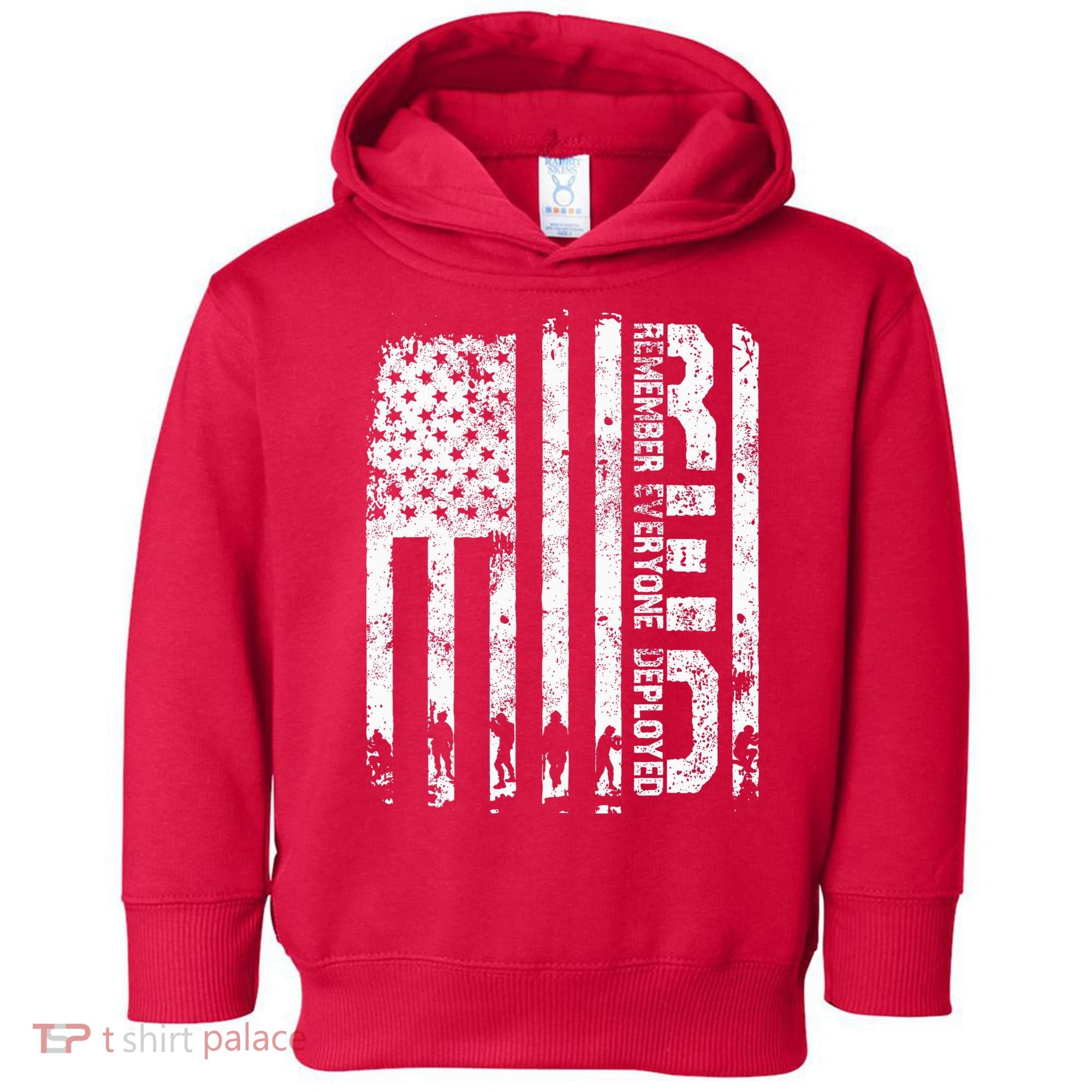 Red Friday Remember Everyone Deployed Military Wear RED Toddler Hoodie