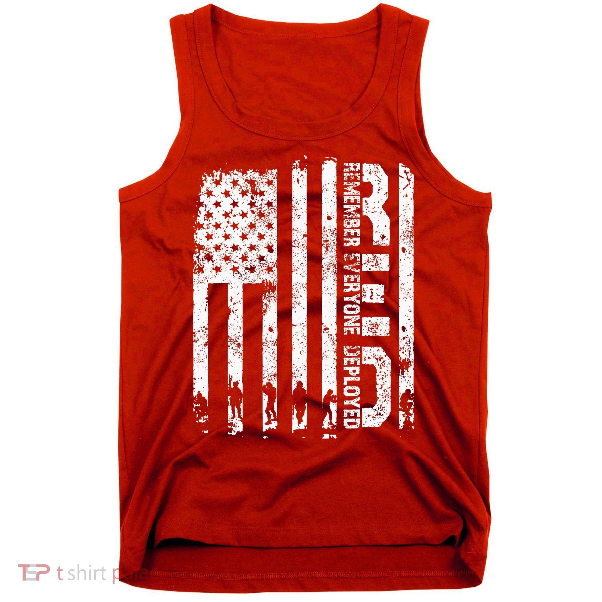 Red Friday Remember Everyone Deployed Military Wear RED Tank Top