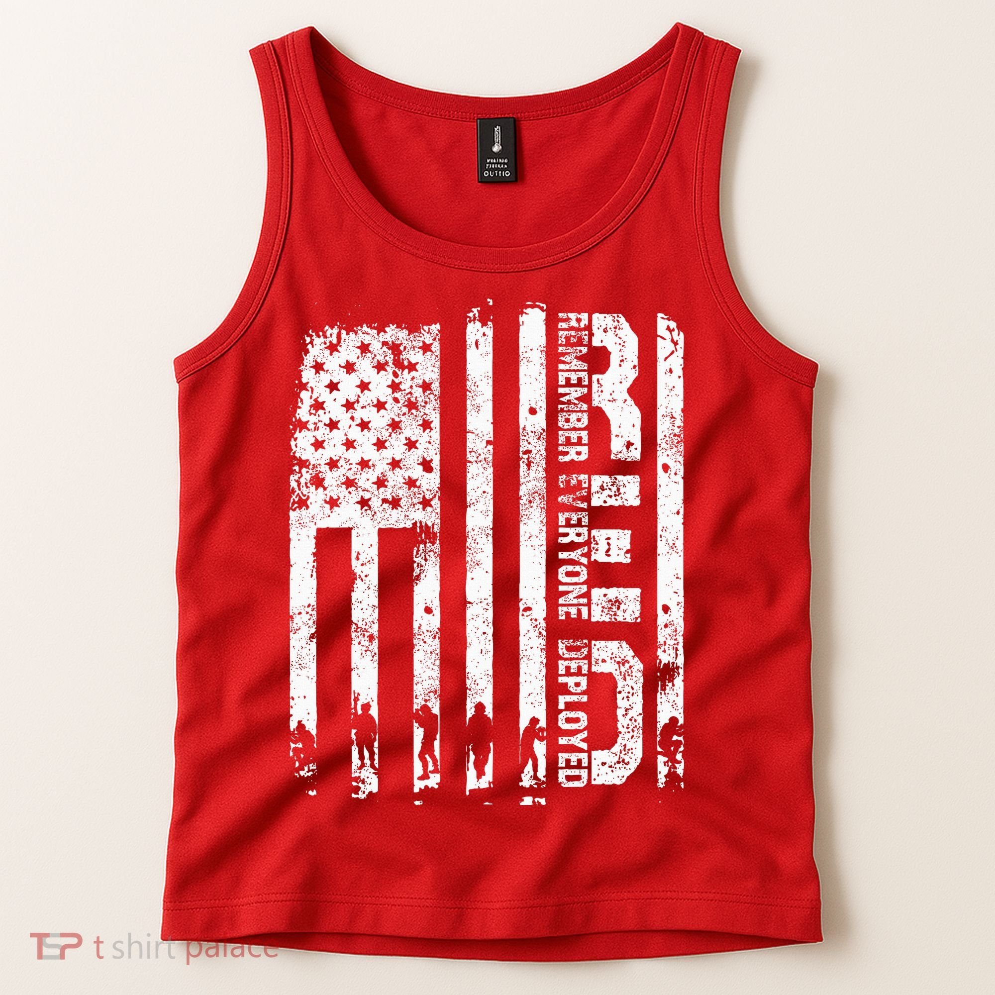 Red Friday Remember Everyone Deployed Military Wear RED Tank Top