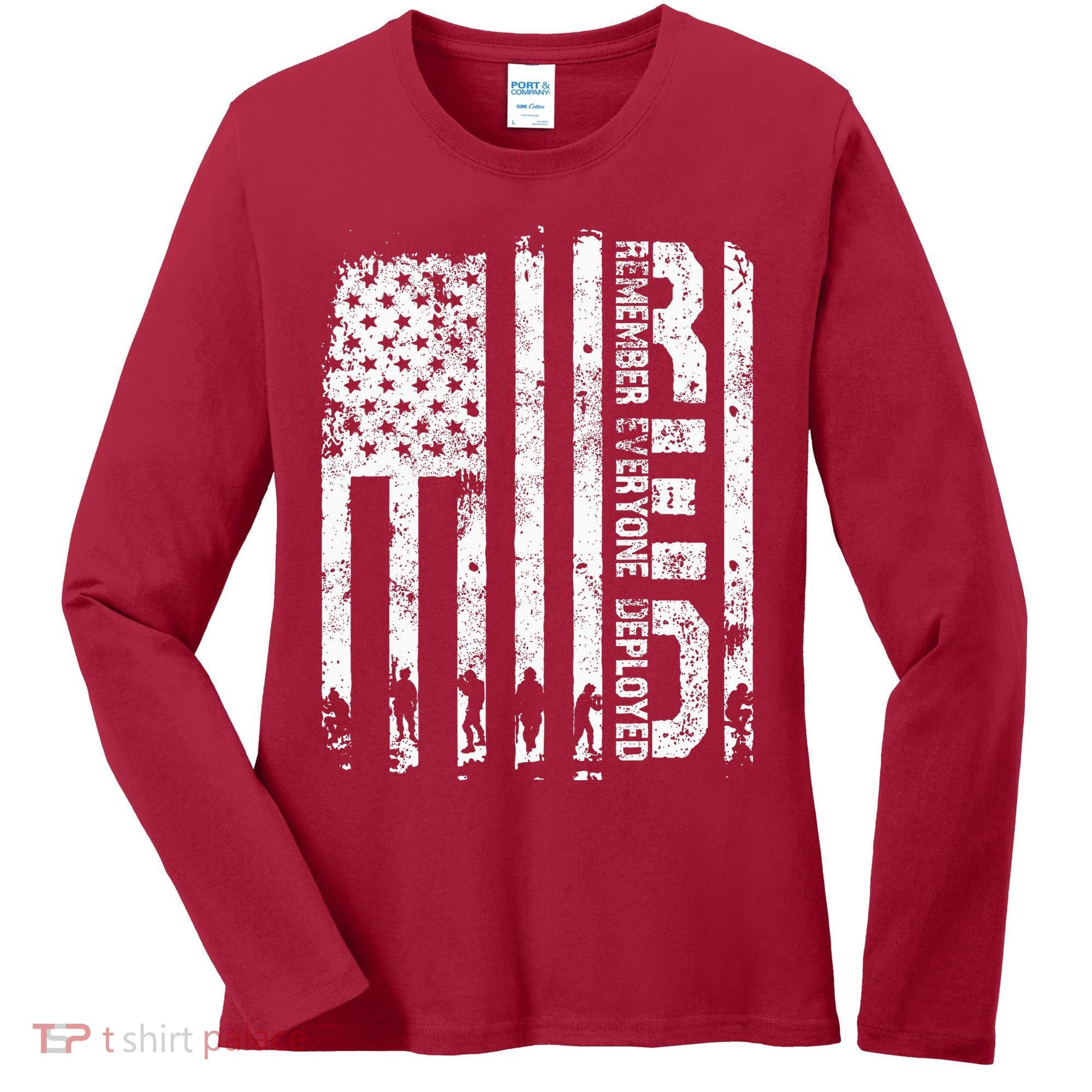Red Friday Remember Everyone Deployed Military Wear RED Women's Long Sleeve Shirt