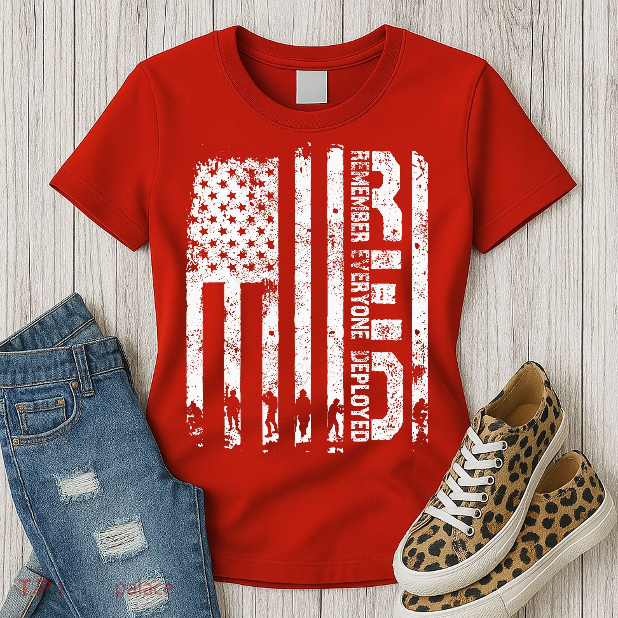 Red Friday Remember Everyone Deployed Military Wear RED Women's T-Shirt