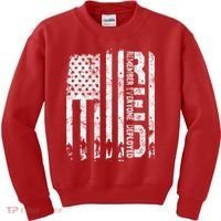 Red Friday Remember Everyone Deployed Military Wear RED Kids Sweatshirt thumb 0