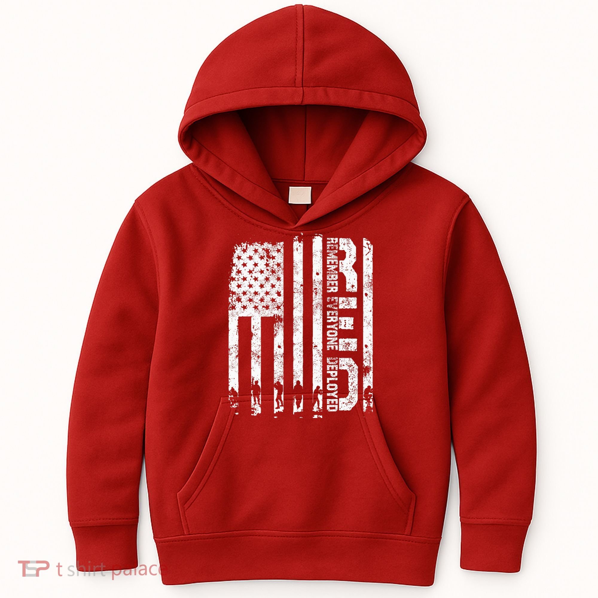 Red Friday Remember Everyone Deployed Military Wear RED Kids Hoodie