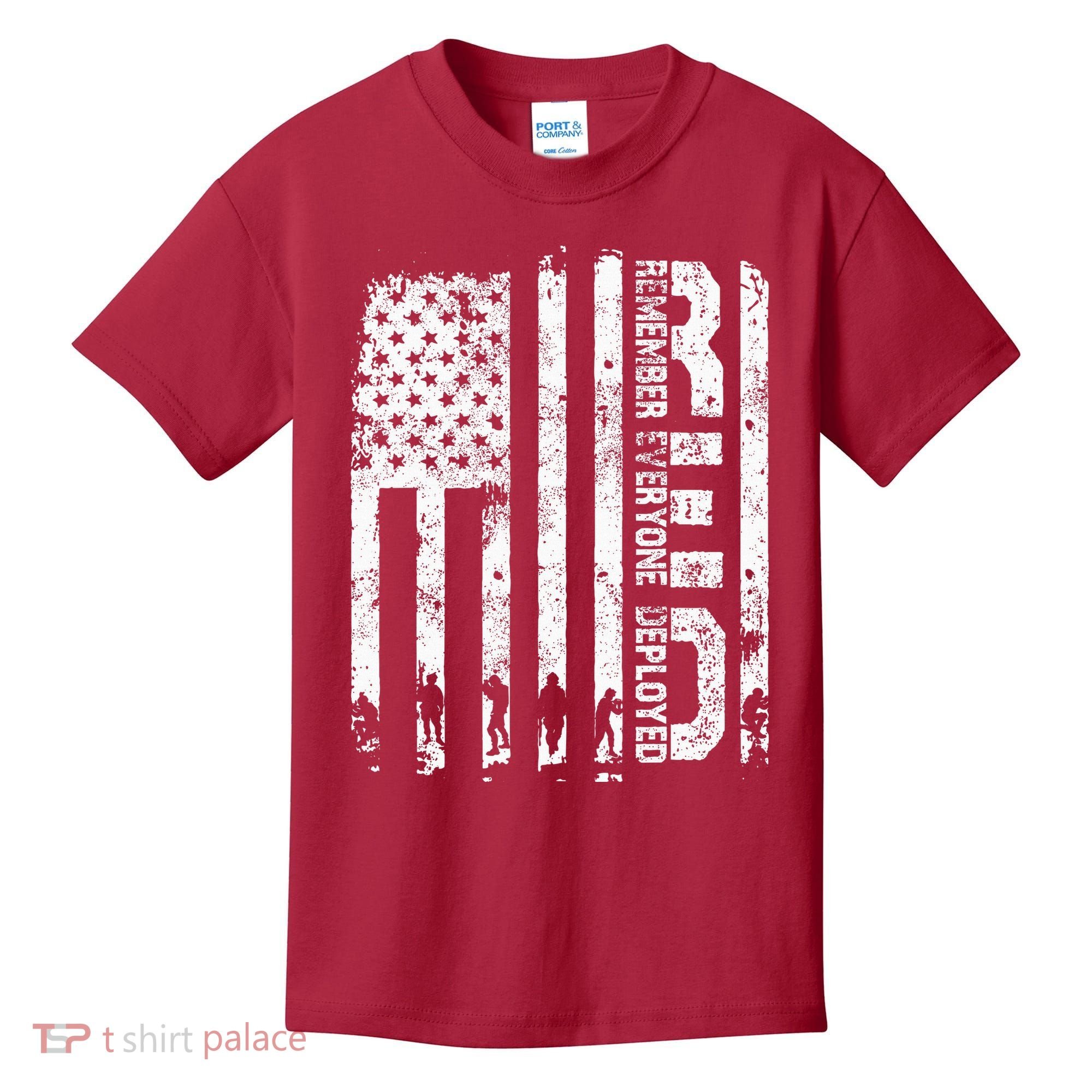 Red Friday Remember Everyone Deployed Military Wear RED Kids T-Shirt