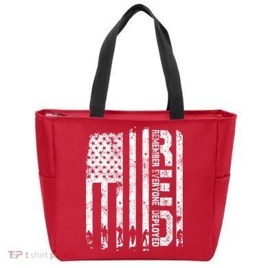 Red Friday Remember Everyone Deployed Military Wear RED Tote Bag
