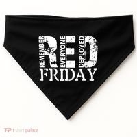 Red Friday Remember Everyone Deployed USA-Made Doggie Bandana thumb 0