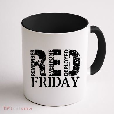 Red Friday Remember Everyone Deployed Coffee Mug back