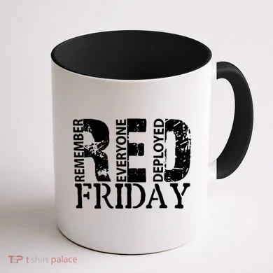 Red Friday Remember Everyone Deployed Coffee Mug back