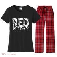 Red Friday Remember Everyone Deployed Women's Flannel Pajama Set thumb 0