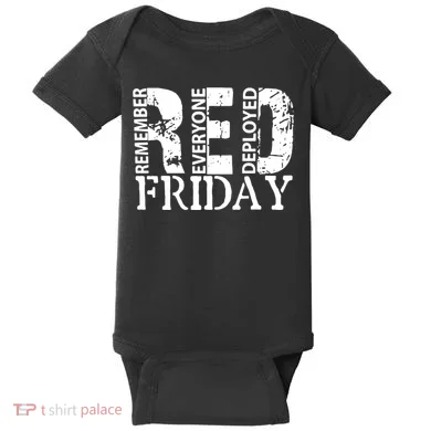 Red Friday Remember Everyone Deployed Baby Bodysuit