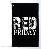 Red Friday Remember Everyone Deployed Golf Towel thumb 0