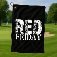 Red Friday Remember Everyone Deployed Golf Towel thumb 1