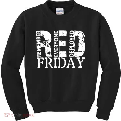 Red Friday Remember Everyone Deployed Kids Sweatshirt