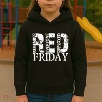 Red Friday Remember Everyone Deployed Kids Hoodie thumb 3