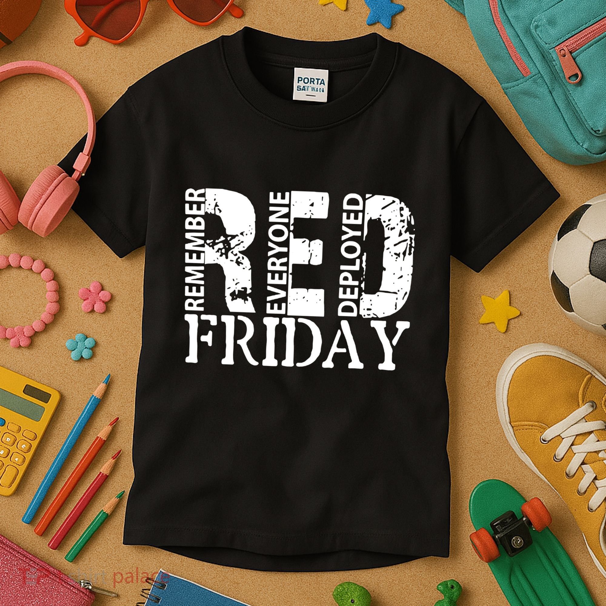 Red Friday Remember Everyone Deployed Kids T-Shirt