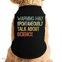 Retro Funny Scientist Warning May Talk About Science Teacher Doggie Tank thumb 0