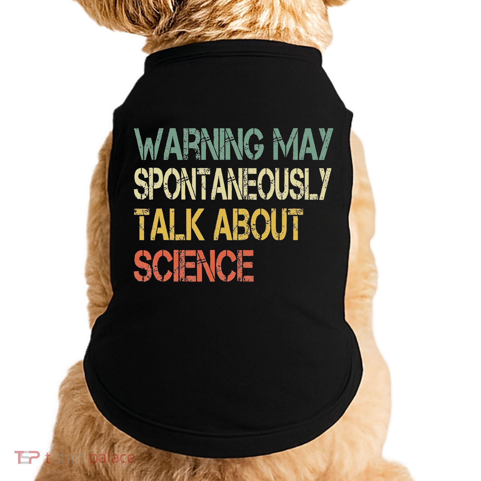 Retro Funny Scientist Warning May Talk About Science Teacher Doggie Tank
