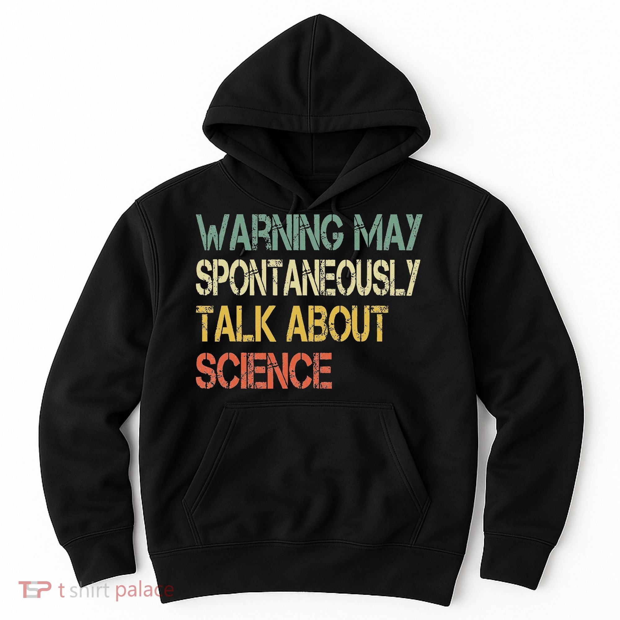 Retro Funny Scientist Warning May Talk About Science Teacher Hoodie