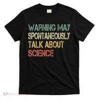 Retro Funny Scientist Warning May Talk About Science Teacher T-Shirt thumb 0