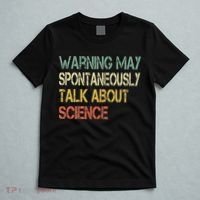 Retro Funny Scientist Warning May Talk About Science Teacher T-Shirt thumb 5