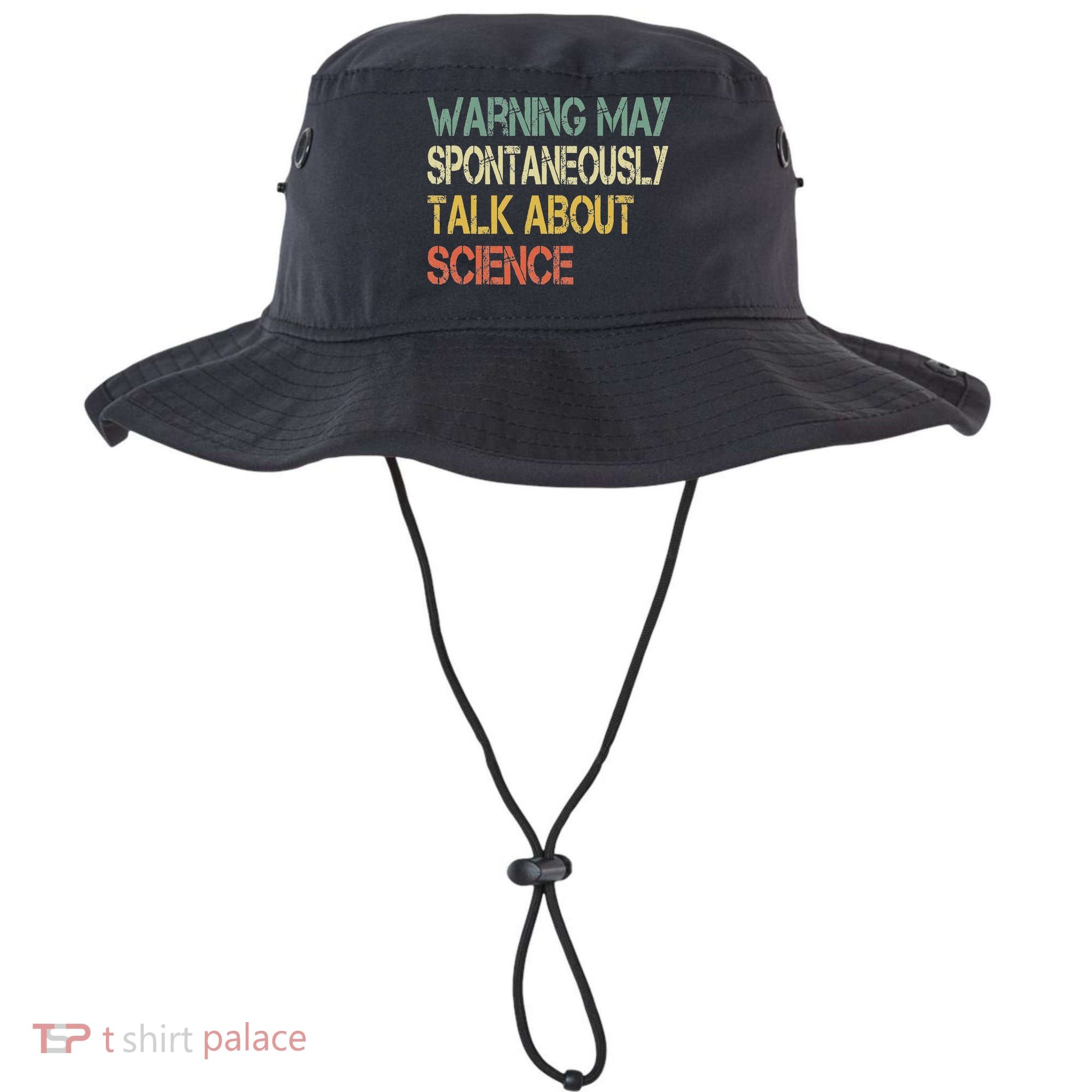 Retro Funny Scientist Warning May Talk About Science Teacher Bucket Hat