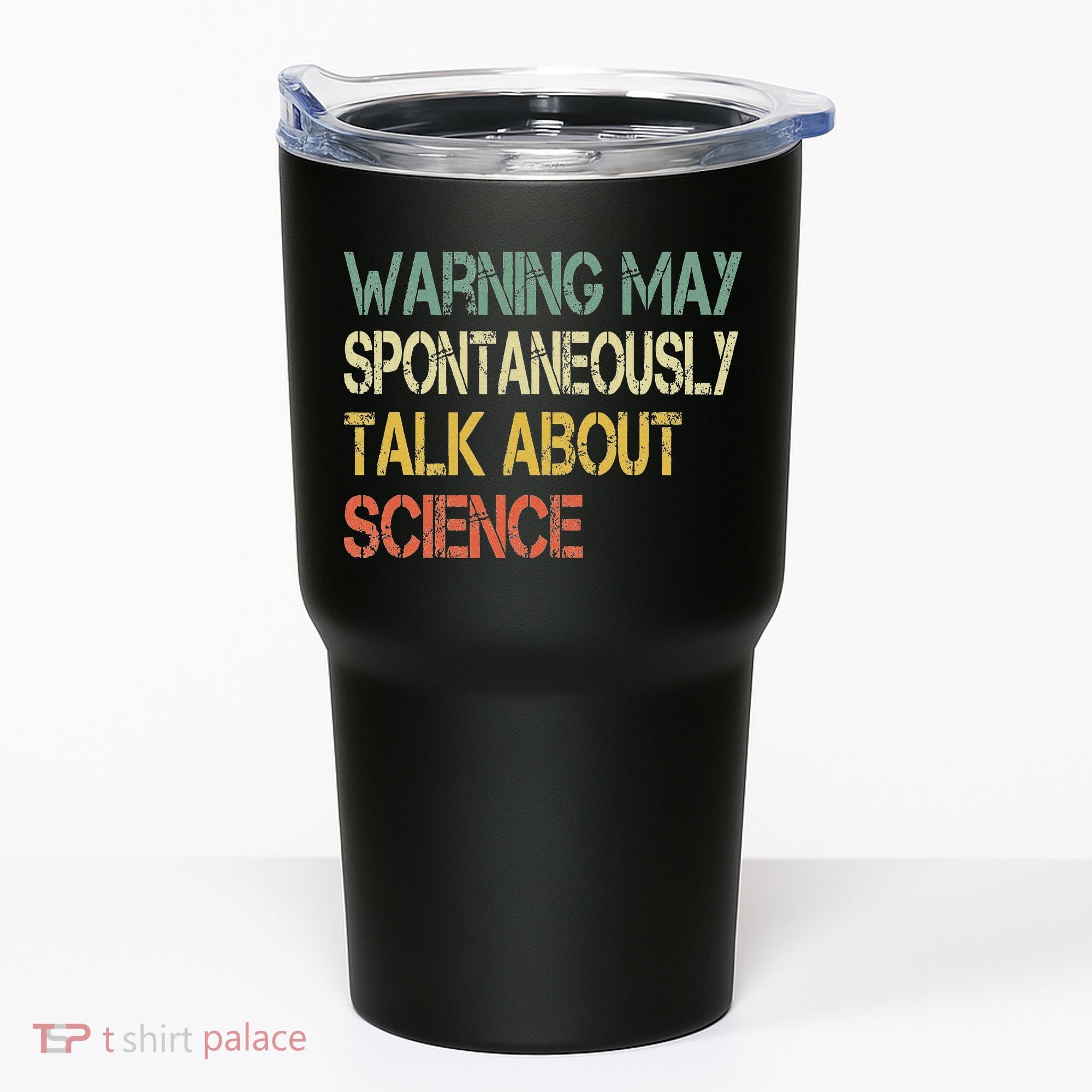 Retro Funny Scientist Warning May Talk About Science Teacher Tumbler