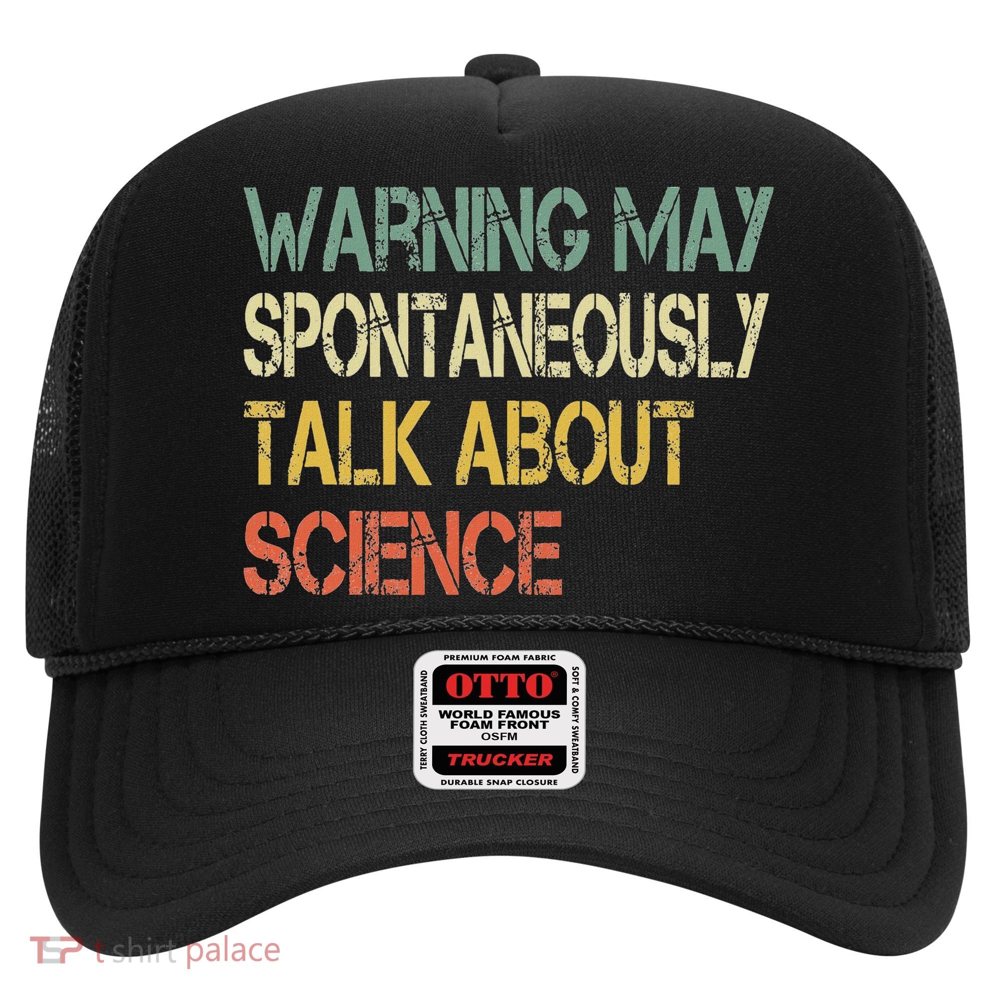 Retro Funny Scientist Warning May Talk About Science Teacher Hat