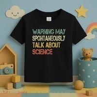Retro Funny Scientist Warning May Talk About Science Teacher Toddler T-Shirt thumb 3