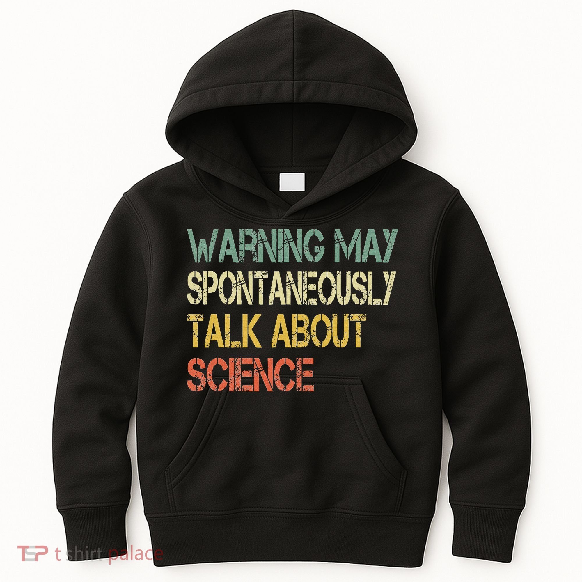 Retro Funny Scientist Warning May Talk About Science Teacher Kids Hoodie