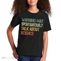 Retro Funny Scientist Warning May Talk About Science Teacher Kids T-Shirt thumb 2