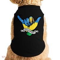 Rwanda Flag Shaka Hand Symbol Doggie Tank thumb 0