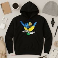 Rwanda Flag Shaka Hand Symbol Hoodie thumb 3