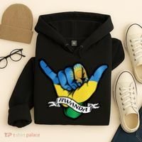 Rwanda Flag Shaka Hand Symbol Hoodie thumb 4
