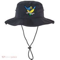 Rwanda Flag Shaka Hand Symbol Bucket Hat thumb 0
