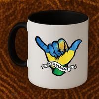 Rwanda Flag Shaka Hand Symbol Coffee Mug thumb 2
