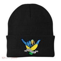 Rwanda Flag Shaka Hand Symbol Beanie thumb 0