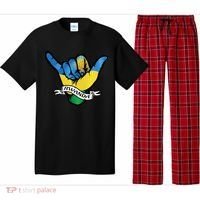 Rwanda Flag Shaka Hand Symbol Pajama Set thumb 0