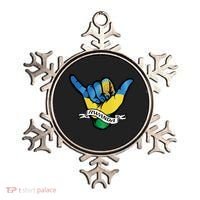 Rwanda Flag Shaka Hand Symbol Ornament thumb 0