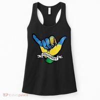 Rwanda Flag Shaka Hand Symbol Women's Tank Top thumb 0