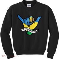 Rwanda Flag Shaka Hand Symbol Kids Sweatshirt thumb 0