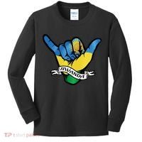Rwanda Flag Shaka Hand Symbol Kids Long Sleeve Shirt thumb 0