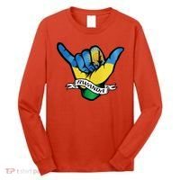 Rwanda Flag Shaka Hand Symbol Long Sleeve Shirt thumb 0