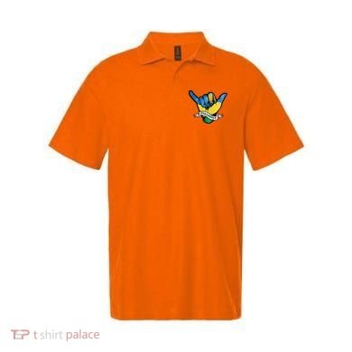 Rwanda Flag Shaka Hand Symbol Polo
