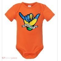 Rwanda Flag Shaka Hand Symbol Baby Bodysuit thumb 0